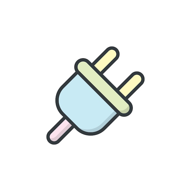 Plug Socket icon vector design element templates simple