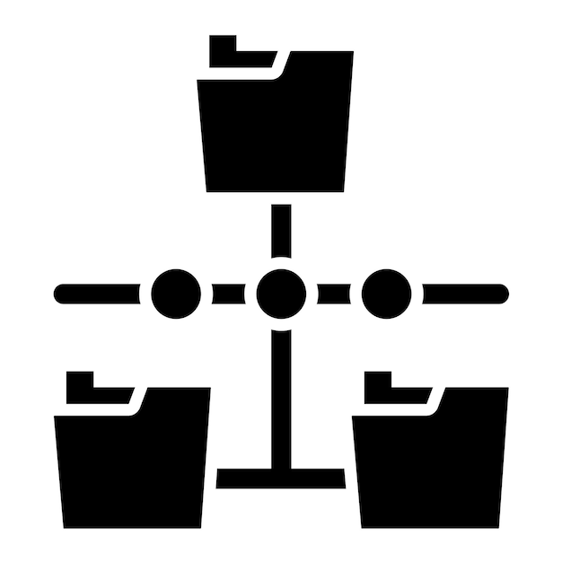 Plurality of Sources Glyph Solid Black Illustration