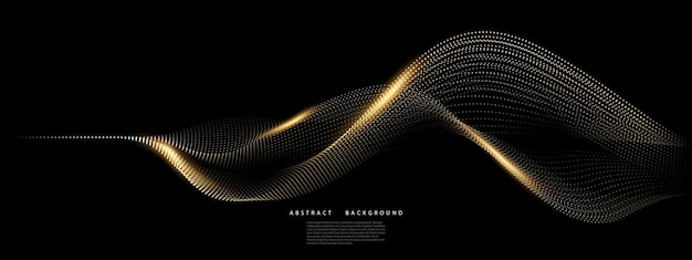 point flow particle wave curve pattern concept of technology modern illustrations