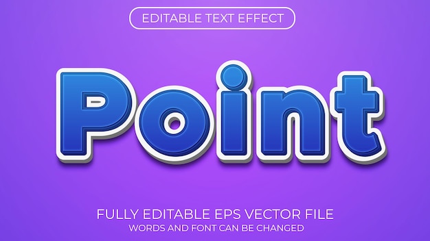 Point text effect