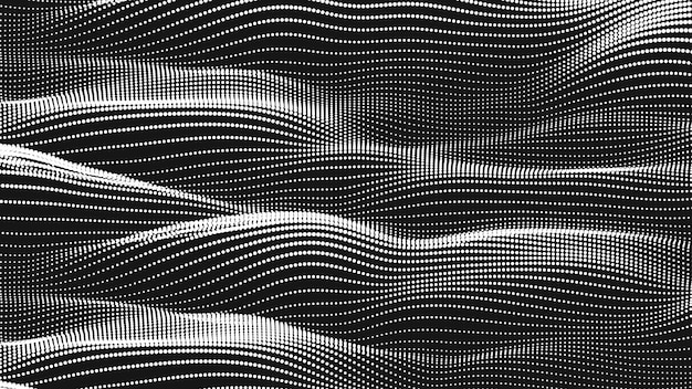 point wave smooth texture. abstract dot background. technological cyberspace background.