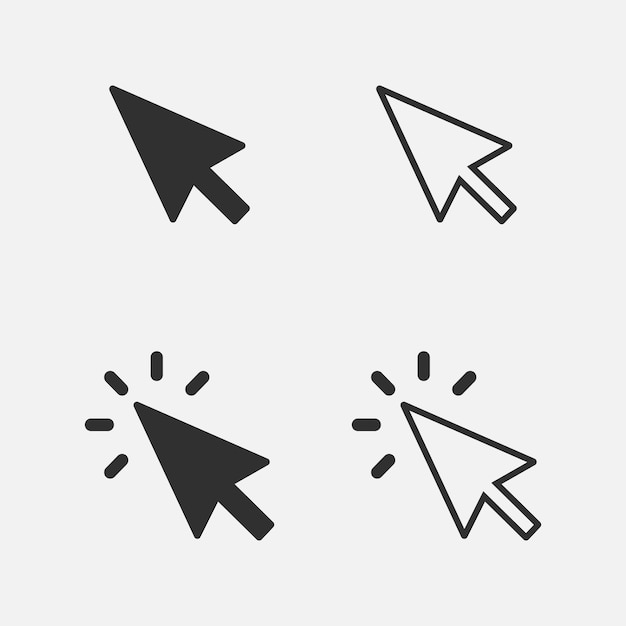 Pointer arrow icon isolated on white background Vector illustration
