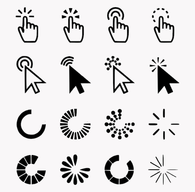 Pointer click icon vector