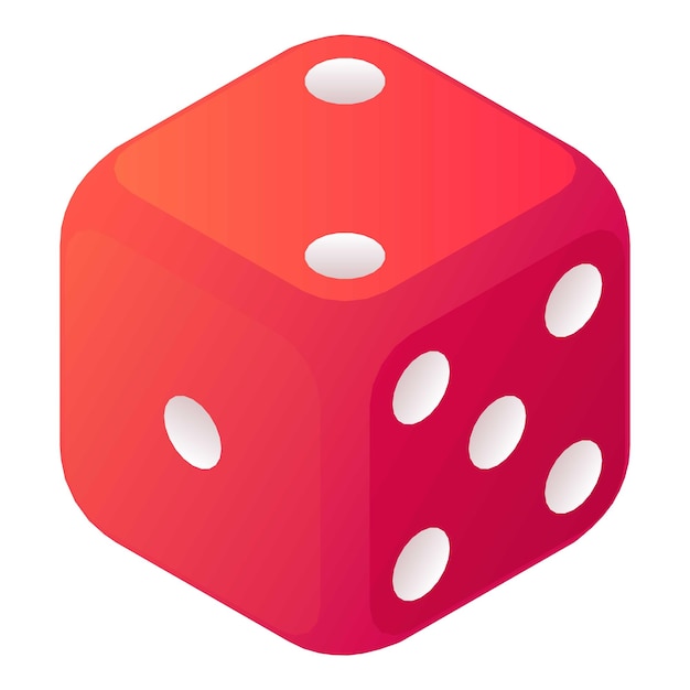 Poker dice icon Isometric of poker dice vector icon for web design isolated on white background
