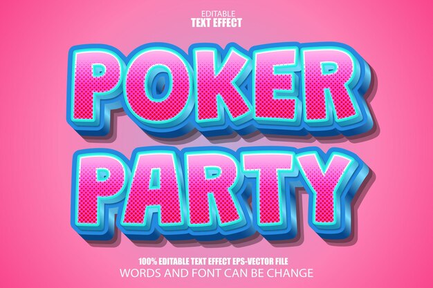 Poker Party Editable Text Effect Modern Style
