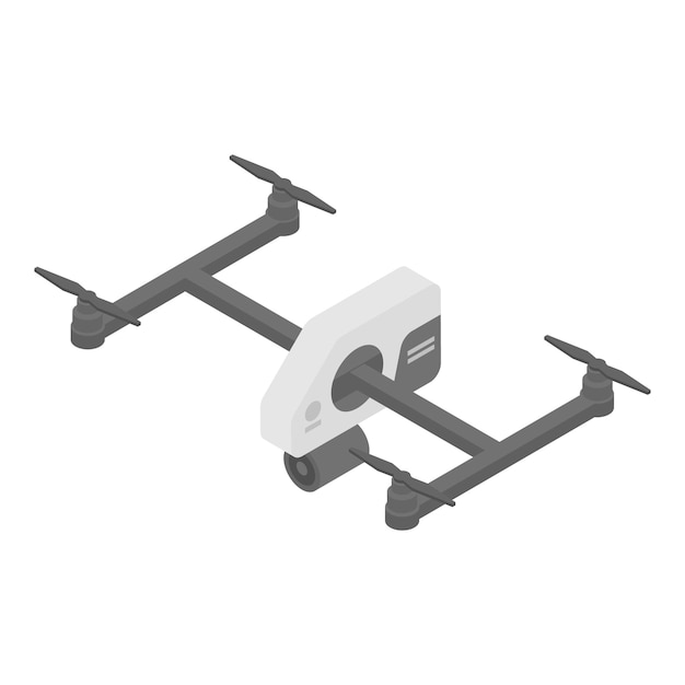 police drone icon isometric of police drone vector icon for web design isolated on white background