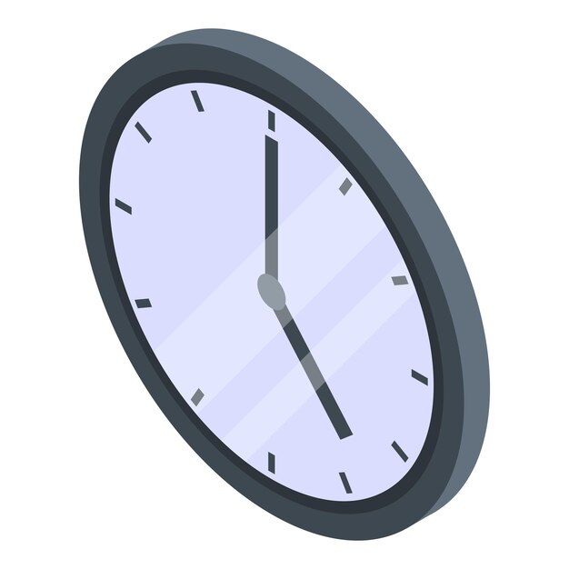 Policeman wall clock icon Isometric of policeman wall clock vector icon for web design isolated on white background