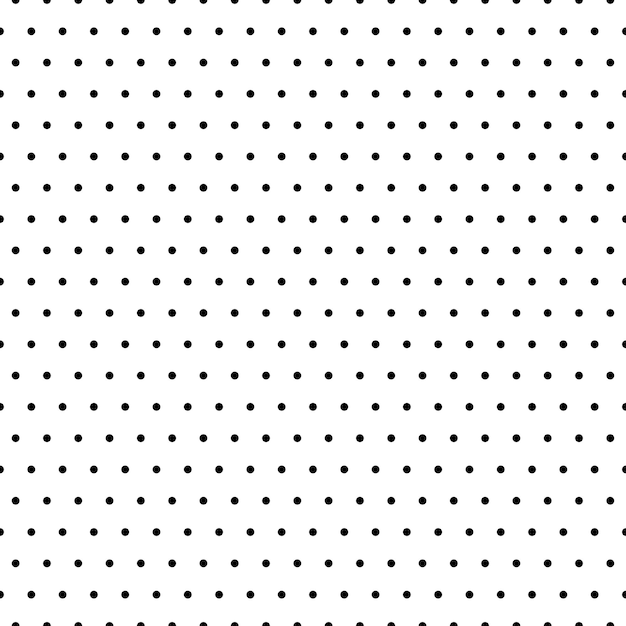 Polka dot black and white patterned background