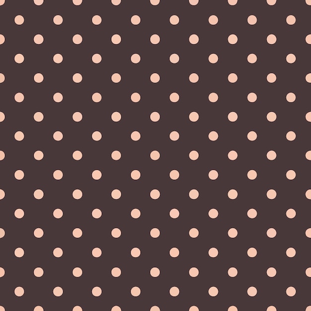 Polka dot pattern on a brown background