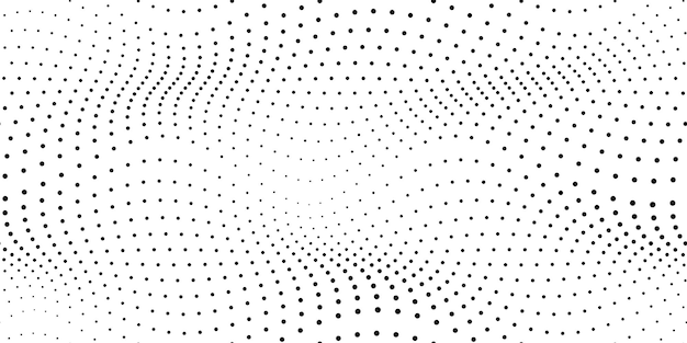 Polka dots halftone wavy seamless pattern Abstract graphic vector background