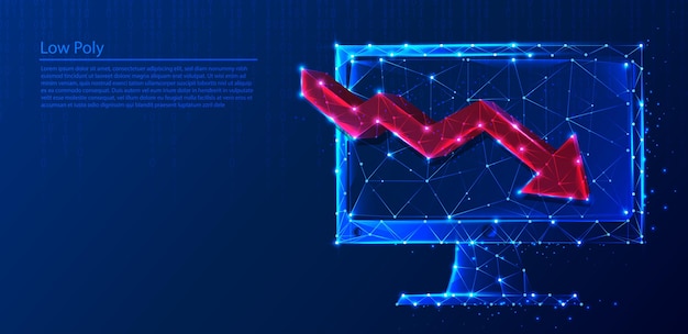 Polygonal computer decreasing arrow