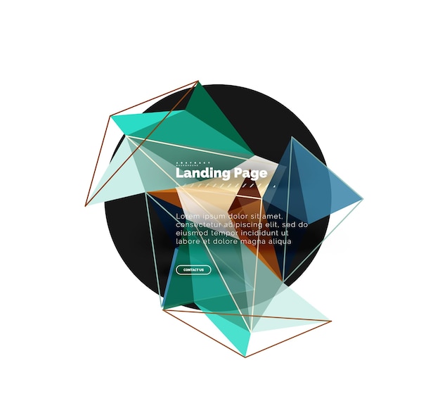 polygonal geometric design abstract shape made of triangles trendy background