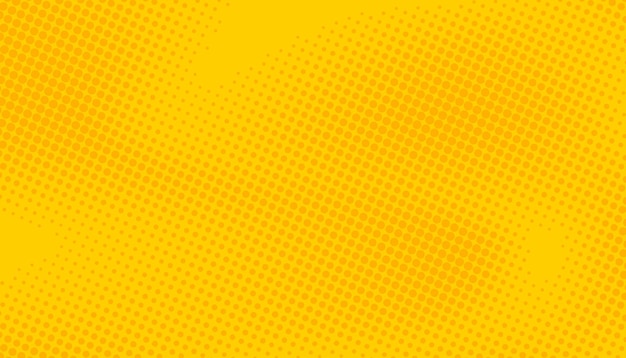 Pop art yellow comics book cartoon magazine cover yellow abstract halftone background dotted