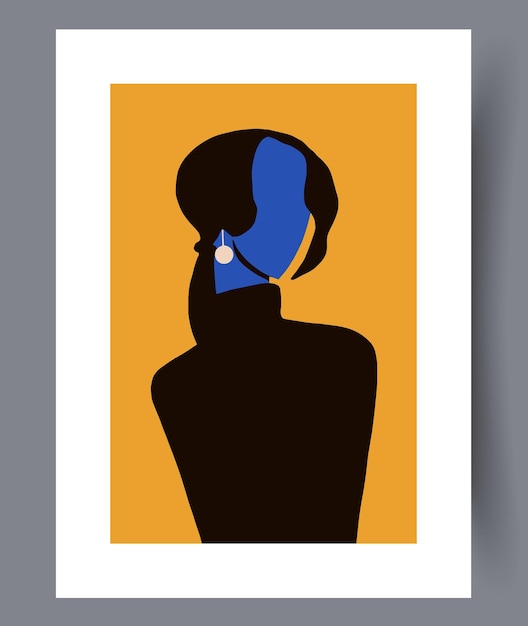 Portrait woman nordic avatar wall art print