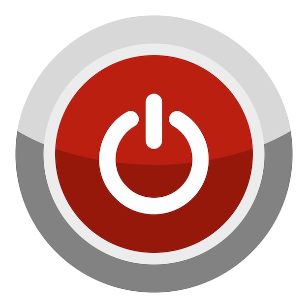 Power button icon Cartoon illustration of power button vector icon for web