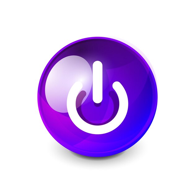Power button icon start symbol vector illustration