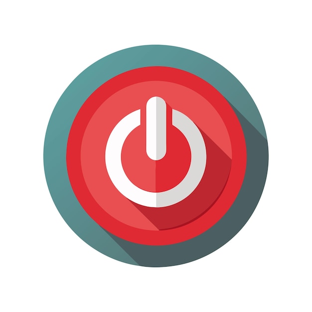Power interface icon isolated flat vector illustration