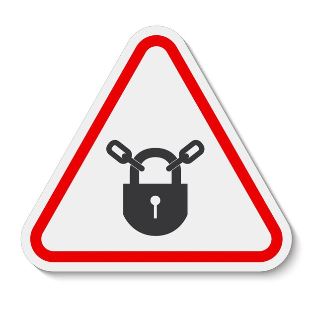 PPE IconKeep Locked Symbol Sign Isolate On White BackgroundVector Illustration EPS10