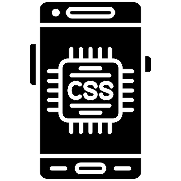 Pre Processors Glyph Solid Black Illustration