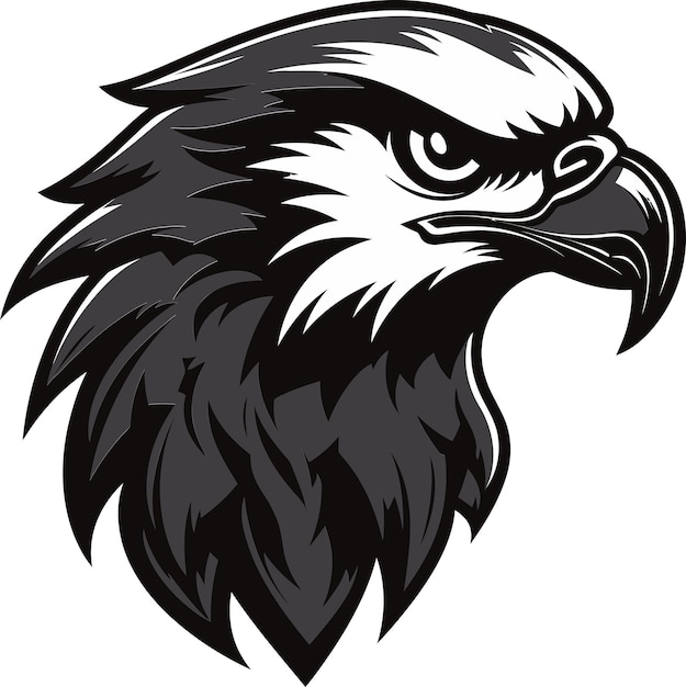Predator Hawk Black Vector of a Lethal Predator Black Vector Predator Hawk A Logo of Power and Pr