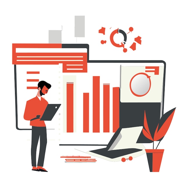 predicting outcomes with precision vector illustration flat 2
