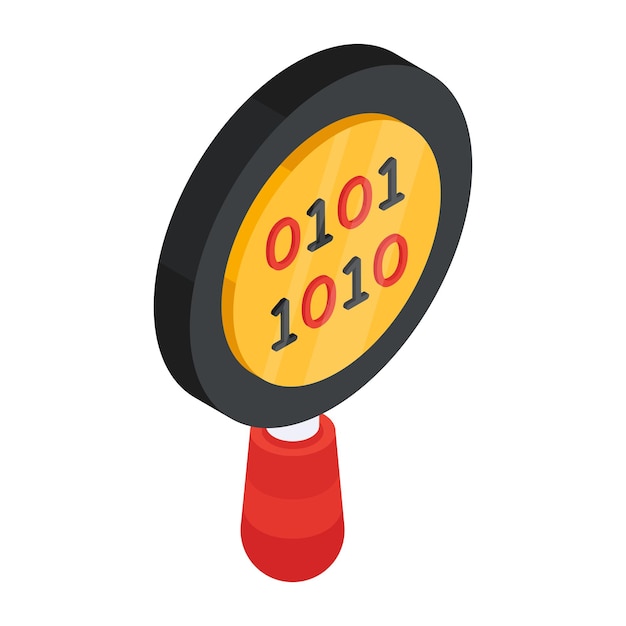 Premium design icon of binary data analysis