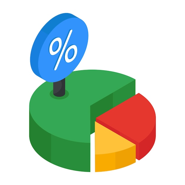 Premium download icon of discount chart