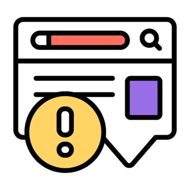 Premium download icon of search warning