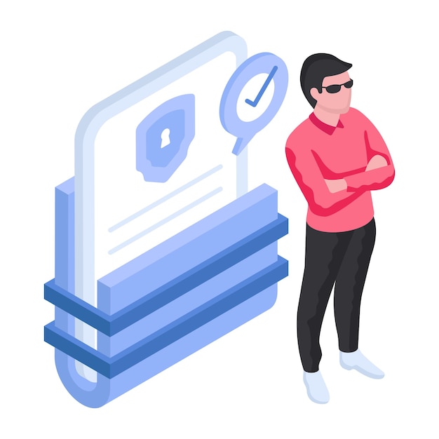 Premium download illustration of folder security