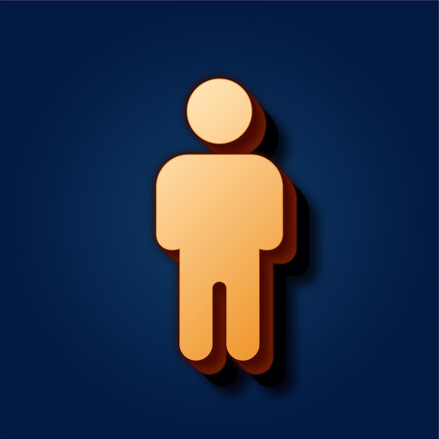 Premium Rich Blue Background Featuring Sophisticated Gold User Icon
