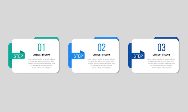Presentation business infographic labe steps template