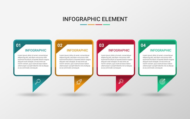 Presentation business infographic template with 4 options Infographics Template