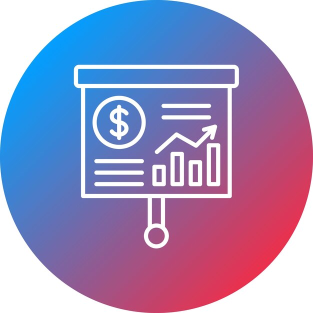Presentation icon vector image Can be used for Banking and Finance