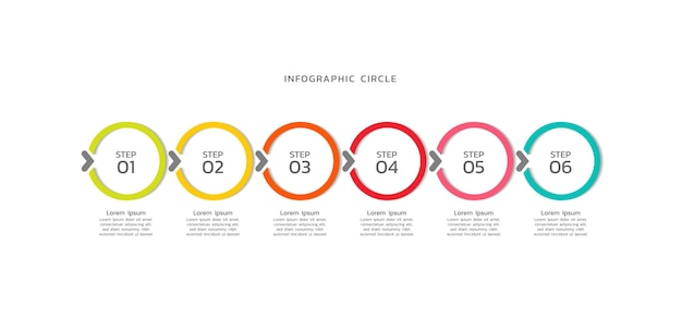 presentation infographic business template colorful