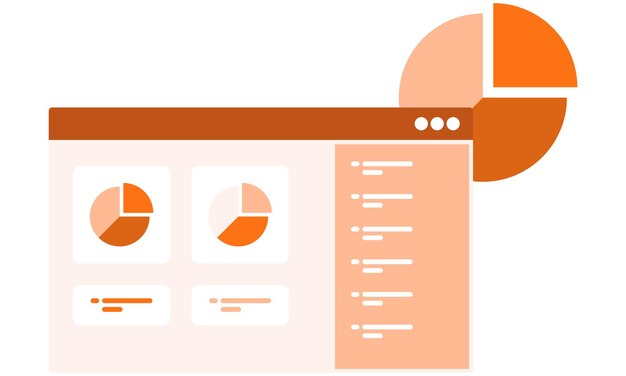 presentation material with pie chart