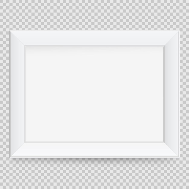 presentation square picture frame design with shadow on transparent background 3d board banner stand on isolated clean blank table vector illustration eps 10 for photo image text promotional
