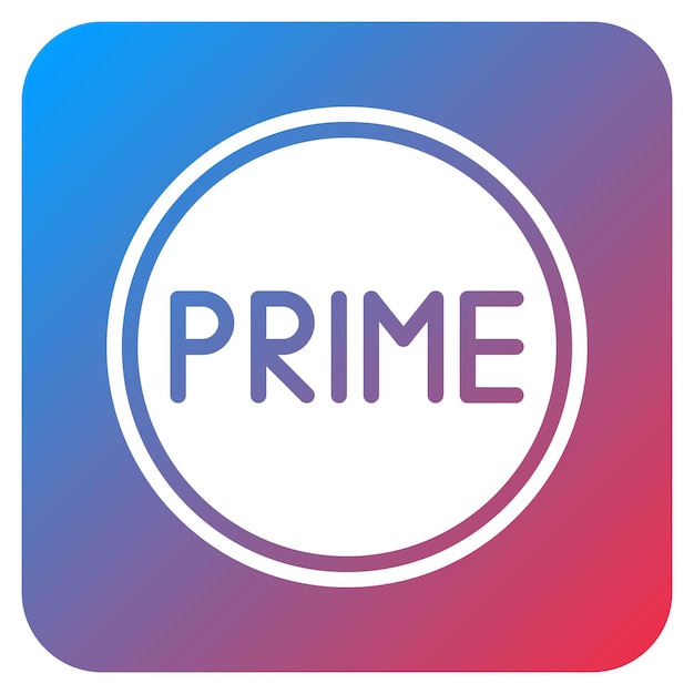 Prime icon vector image Can be used for 3d Printing