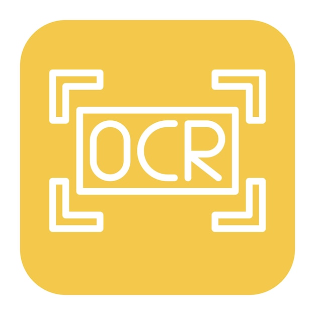 Printed Ocr icon vector image Can be used for Printing