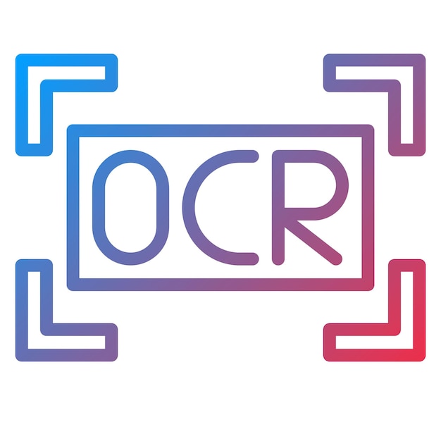 Printed Ocr icon vector image Can be used for Printing