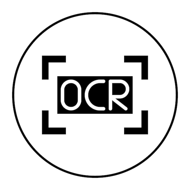 Printed Ocr icon vector image Can be used for Printing