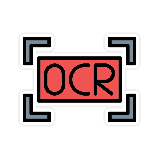 Printed Ocr icon vector image Can be used for Printing