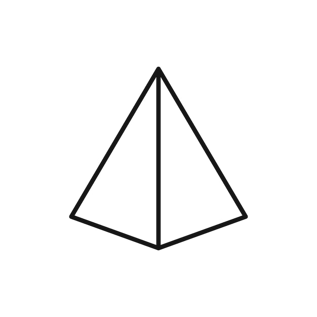 Prism icon Simple thin line flat symbol