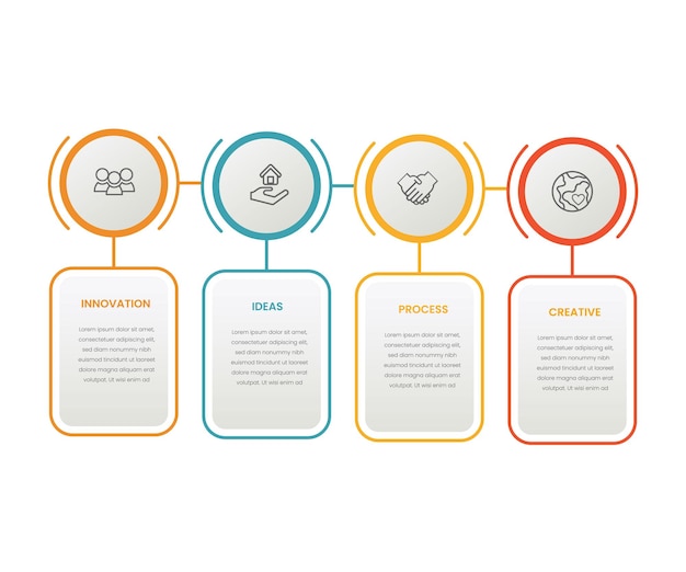 Process infographic colorful template