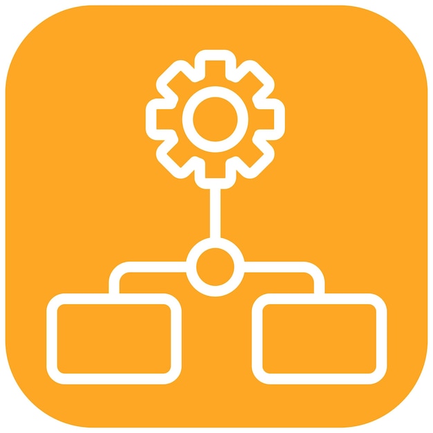Process Mapping vector icon illustration of Quality Assurance iconset