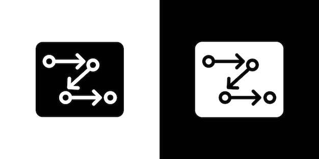 Process method step procedure or workflow icon logo set vector