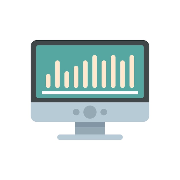 Product manager monitor icon Flat illustration of product manager monitor vector icon isolated on white background