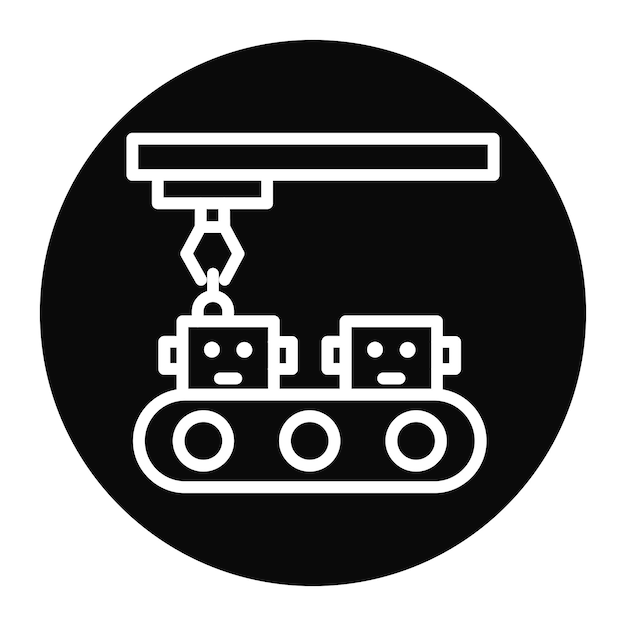 Production icon vector image Can be used for Robotics