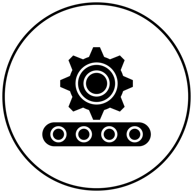production line icon vector image can be used for project management