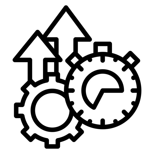 productivity tracker icon vector image can be used for operations management