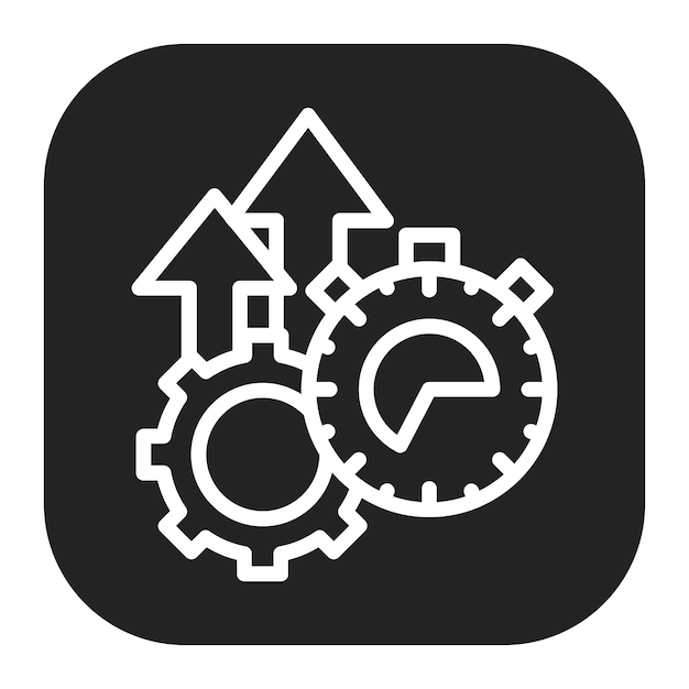 productivity tracker icon vector image can be used for operations management